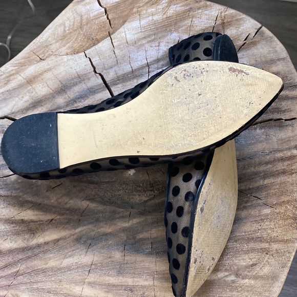 Ann Taylor mesh polka dot flats - Picture 2 of 3